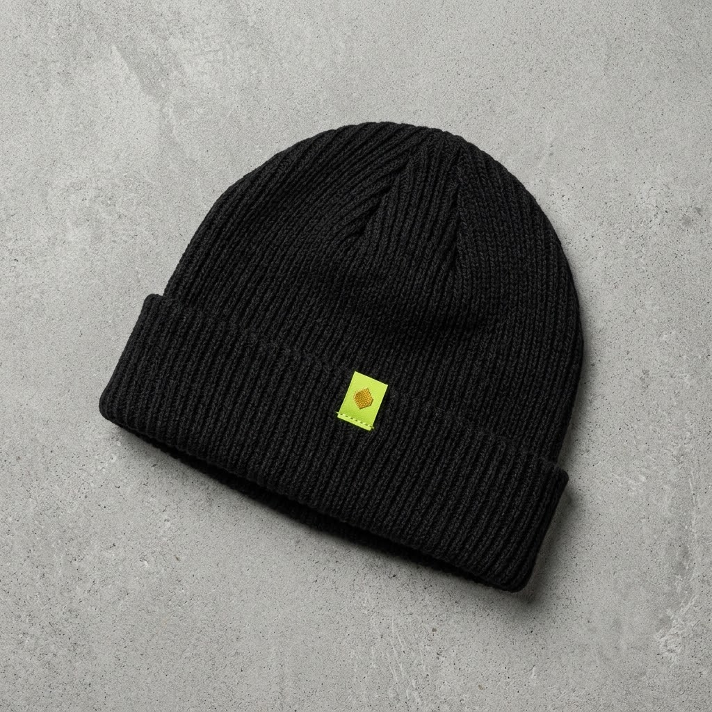 Tall Poppy Bred For This Beanie — ribbed knit beanie with a woven poppy tab.